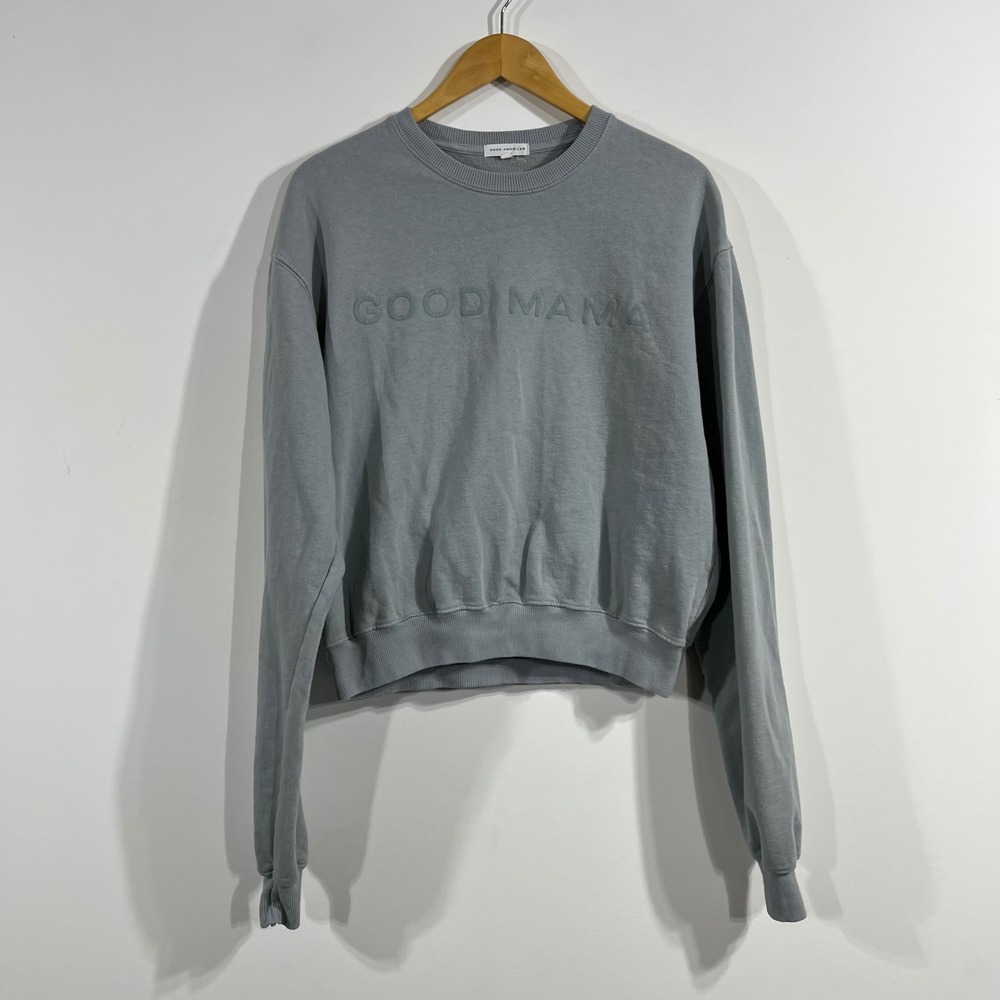 Good‎ American Relaxed Oversized Good Mama Sweatshirt Pullover Womens Medium
